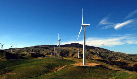 Te Apiti Wind Farm, north of the Manawatu Gorge