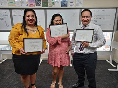 Norah Kataina, Aleeyah Te Ngaru and William Pouwhare