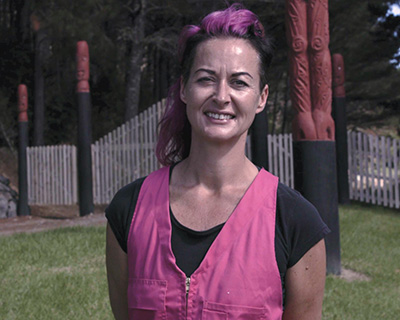 Tiff Holland, Project Driver of the Waitangi Mountain Bike Park