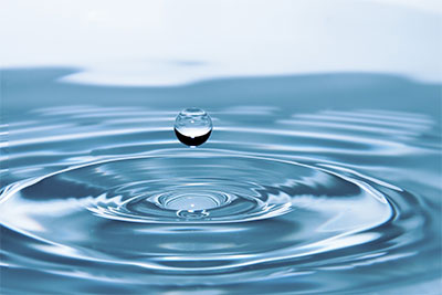 Decorative image of water droplet
